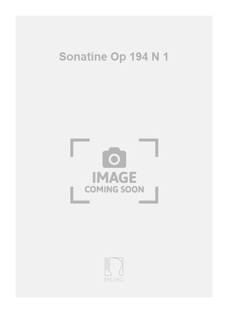 Sonatine N 1 Hautbois D'Amour Soliste